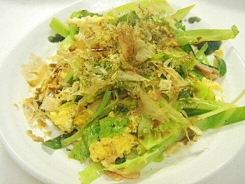 キャベツのお好み焼き風スクランブルエッグ